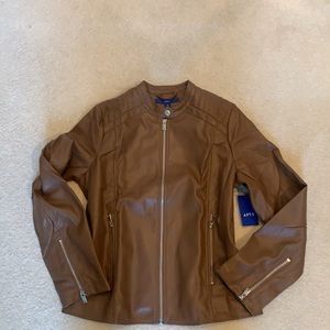 Faux Leader MOTO jacket. Size M. NWT
